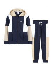 BOSS Bluza J51966 M Granatowy Regular Fit. Niebieskie bluzy dla chłopców Boss, bez wzorów, z bawełny, bez ramiączek, bez kaptura. Za 429.99 zł.