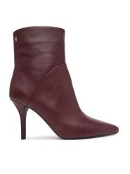 Tommy Hilfiger Botki High Heel Clean Ankle Boot FW0FW09624 Bordowy. Czerwone botki damskie Tommy Hilfiger, ze skóry, bez obcasa, na szpilce, bez zapięcia. Za 749.99 zł.