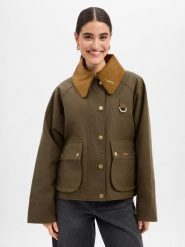 Barbour Kurtka z tkaniny woskowanej Kobiety Bawełna zielony, 46. Zielone kurtki damskie Barbour, bez wzorów, z bawełny, bez kaptura. Za 1,999.95 zł.