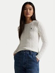 Polo Ralph Lauren Sweter 211971869007 Biały Slim Fit. Białe swetry damskie Polo Ralph Lauren, xs, bez wzorów, bez kołnierzyka, bez ramiączek, bez kaptura. Za 949.99 zł.