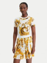 Versace Jeans Couture Spódnica mini 80HAE820 NS834 Biały Regular Fit. Białe spódnice damskie Versace Jeans Couture, bez wzorów, z jeansu, mini. Za 1,379.00 zł.