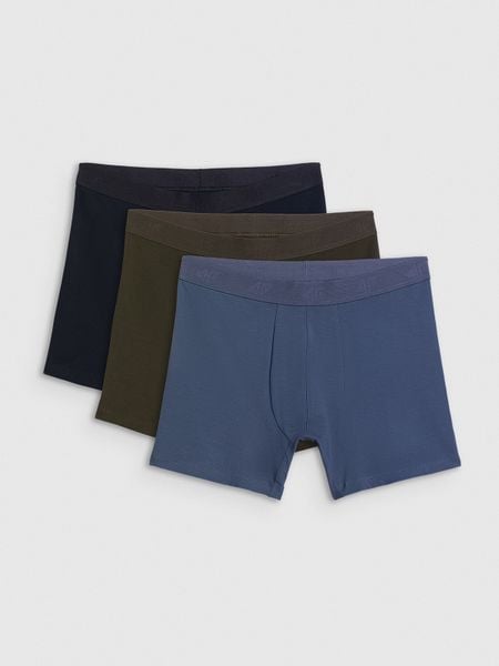 4F Bielizna bokserki (3-pack) męskie - multikolor S. Bokserki męskie 4f, m, bez wzorów, z bawełny. Za 99.99 zł.