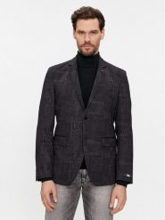KARL LAGERFELD Marynarka 155205 541007 Czarny Slim Fit. Czarne marynarki męskie KARL LAGERFELD, bez wzorów, z syntetyku. Za 3,209.00 zł.