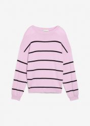 Sweter z cienkiej dzianiny z mieszanki wiskozy. Fioletowe swetry dla dziewczynek bonprix, bez wzorów, z dzianiny, klasyczne, bez kołnierzyka, bez ramiączek, bez kaptura. Za 84.99 zł.