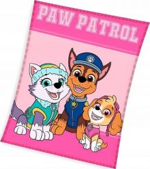 Carbotex Kocyk dziecięcy Psi Patrol 100 x 140cm różowy. Czerwone kocyki dla dzieci Carbotex. Za 39.98 zł.