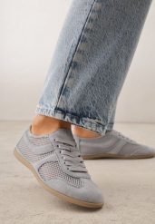 Niebieskie Siateczkowe Sneakersy w Stylu Tenisówek Adranella. Niebieskie obuwie sportowe damskie Renee, bez wzorów, tenisowe. Za 99.99 zł.