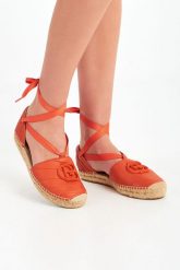 Espadryle skórzane BALDININI. Espadryle damskie Baldinini, bez wzorów, bez obcasa, na koturnie, bez zapięcia. W wyprzedaży za 725.45 zł.