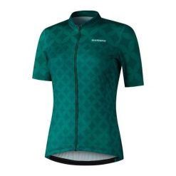 Damska koszulka z krótkim rękawem MIZUKI, zielony. Zielone koszulki sportowe damskie Shimano, bez wzorów, bez kołnierzyka, bez ramiączek, rowerowe. Za 349.90 zł.