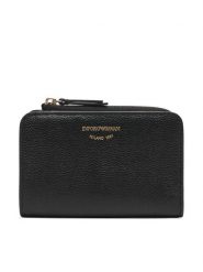 Emporio Armani Portfel EW000369 AF19568 Czarny. Czarne portfele damskie Emporio Armani, bez wzorów, ze skóry. Za 894.99 zł.