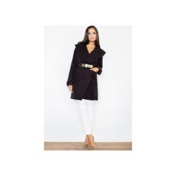 Płaszcz M407 Czarny. Czarne płaszcze damskie Figl, l, bez wzorów, eleganckie, bez kaptura. Za 219.00 zł.