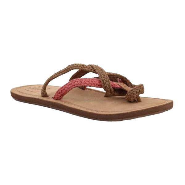Sandały Damskie Gypsy. Brązowe obuwie sportowe damskie Reef, bez wzorów, z materiału, bez obcasa, na obcasie, bez zapięcia. Za 116.99 zł.