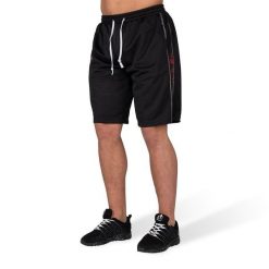 Functional Mesh Szorty - Czarny/Czerwony-L. Czerwone krótkie spodenki sportowe męskie GORILLA WEAR, l, bez wzorów, z meshu, na fitness i siłownię. Za 189.00 zł.