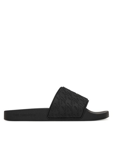 KARL LAGERFELD Klapki KL80903C Czarny. Czarne klapki damskie KARL LAGERFELD, bez wzorów, z syntetyku, bez obcasa. Za 246.99 zł.
