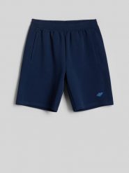 4F Spodenki dresowe męskie - grantowe XXL. Niebieskie szorty męskie 4f, m, bez wzorów, z dresówki, klasyczne. Za 129.99 zł.