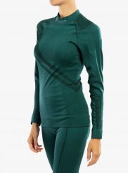 Bluza termiczna damska Brubeck Thermo Wool by Pustelnik - green. Zielone bluzy damskie Brubeck, bez wzorów, bez kaptura. Za 296.49 zł.