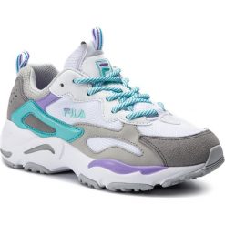 Sneakersy FILA - Ray Tracer Wmn 1010686.02D White/Violet Tulip/Blue Curacao. Białe półbuty damskie marki Fila, bez wzorów, z materiału. Za 429.00 zł.