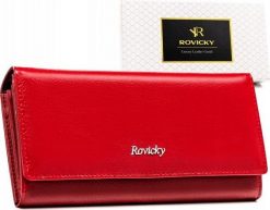 Rovicky Duży portfel damski ze skóry - NoSize. Portfele damskie ROVICKY, bez wzorów, ze skóry. Za 118.26 zł.