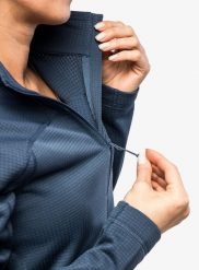 Bluza polarowa damska Fjallraven Abisko Lite Fleece Half Zip. Niebieskie bluzy damskie Fjällräven, xs, bez wzorów, z materiału, bez kaptura. Za 367.39 zł.