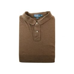 Koszulka polo męska krótki rękaw brązowa Polo Ralph Lauren. Brązowe koszulki polo męskie Ralph Lauren, m, bez wzorów, eleganckie, bez ramiączek. Za 106.46 zł.