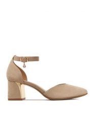 Lasocki Czółenka CEO-WB-UMI-03 Beżowy. Brązowe czółenka damskie Lasocki, bez wzorów, ze skóry, bez obcasa, bez zapięcia. Za 229.99 zł.