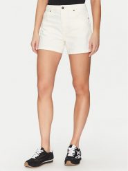 Guess Jeans Szorty materiałowe W5GD0S D5M62 Biały Regular Fit. Białe szorty damskie Guess Jeans, m, z aplikacjami, z bawełny. Za 149.00 zł.