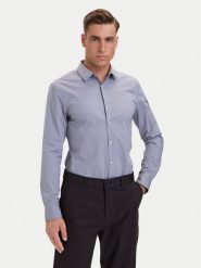 Calvin Klein Koszula LV04LB145G Fioletowy jasny Slim Fit. Fioletowe koszule męskie Calvin Klein, m, bez wzorów, z bawełny, biznesowe, bez kołnierzyka, bez ramiączek. Za 329.99 zł.