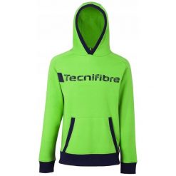 Męska bluza z kapturem Tecnifibre Fleece Hoodie. Zielone bluzy sportowe męskie TECNIFIBRE, m, bez wzorów, sportowe, z kapturem. W wyprzedaży za 99.99 zł.