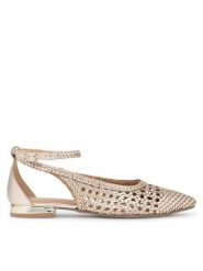 Sergio Bardi Baleriny DELL - 62109-01SB Złoty. Żółte baleriny damskie Sergio Bardi, bez wzorów, ze skóry, bez obcasa. Za 329.99 zł.