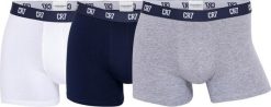 Męskie bokserki CR7 Cristiano Ronaldo (3-pack). Białe bokserki męskie CR7 Cristiano Ronaldo, m, bez wzorów, z bawełny. Za 168.99 zł.