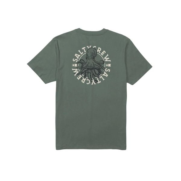 T-shirt Salty Crew Tentacles Premium. Brązowe koszulki sportowe męskie SALTY CREW, m, bez wzorów, z bawełny, bez kołnierzyka. Za 156.51 zł.