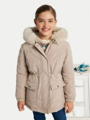Mayoral Parka 7480 Beżowy Regular Fit. Brązowe buty zimowe dziewczęce Mayoral, na zimę, bez wzorów, z syntetyku, bez kaptura. Za 209.99 zł.