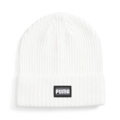 Czapka Puma Ribbed Classic Cuff Beanie. Białe czapki i kapelusze damskie Puma, na zimę, bez wzorów, sportowe. Za 67.99 zł.