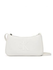 Calvin Klein Torebka Bold Ck Mini Bag LV04F1125G Biały. Białe torebki do ręki damskie Calvin Klein, bez wzorów, ze skóry, bez dodatków. Za 289.99 zł.