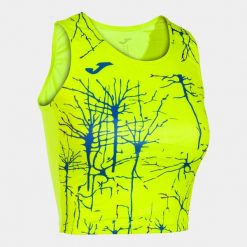 Tank top do biegania damski Joma Elite IX Crop top. Żółte koszulki sportowe damskie Joma, xl, bez wzorów, sportowe, bez kołnierzyka. W wyprzedaży za 76.90 zł.