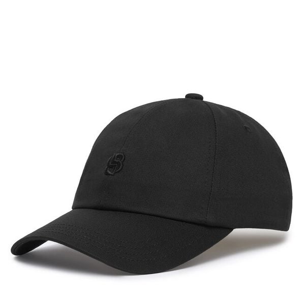 Czapka z daszkiem BOSS. Czarne czapki i kapelusze damskie Boss, bez wzorów. Za 179.99 zł.