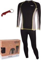 Hi-Tec Bielizna termiczna męska zestaw KAMO SET czarno-szara r. XXL. Czarna bielizna termoaktywna męska Hi-tec, m. Za 74.98 zł.