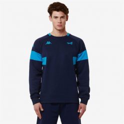 Bluza Alpine F1 Adofod 2024. Niebieskie bluzy męskie Kappa, l, bez wzorów, z bawełny, bez kaptura. Za 251.45 zł.