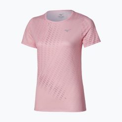 Koszulka do biegania damska Mizuno Core Graphic Tee. Czerwone koszulki sportowe damskie Mizuno, m, bez wzorów, ze skóry, bez kołnierzyka, bez ramiączek, do biegania. Za 169.99 zł.