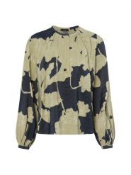 Opus Bluzka - analog Ficona Kobiety zielony|czarny, 34. Czarne bluzki damskie Opus, bez wzorów, bez kołnierzyka, bez ramiączek. Za 229.95 zł.