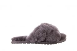 Kapcie Emu Mayberry Charcoal 21 119128, Szary, Futro naturalne - 36. Szare kapcie damskie EMU, bez wzorów, z futra. W wyprzedaży za 134.10 zł.