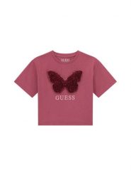 Guess T-Shirt J5YI47 K8HM4 Różowy Regular Fit. Czerwone t-shirty i topy dla dziewczynek Guess, z aplikacjami, z bawełny, bez ramiączek. Za 69.99 zł.