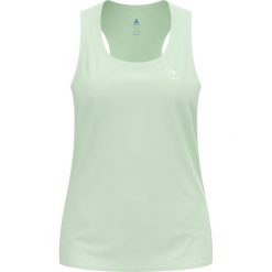 Koszulka bez rękawów damska Odlo ZEROWEIGHT CHILL-TEC Tank crew neck. Zielone koszulki sportowe damskie Odlo, l, bez wzorów, z materiału, bez kołnierzyka, bez ramiączek, do biegania. Za 239.99 zł.