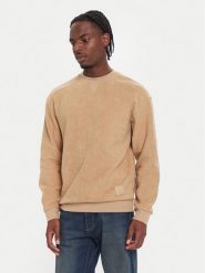 United Colors Of Benetton Bluza 3NMEU109T Beżowy Regular Fit. Brązowe bluzy męskie United Colors Of Benetton, m, bez wzorów, z bawełny, bez kaptura. Za 279.99 zł.