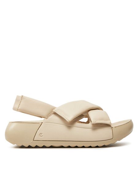 ECCO Sandały Cozmo Pf W 20665301378 Beżowy. Brązowe klapki damskie ecco, bez wzorów, ze skóry, bez obcasa, na płaskiej podeszwie, bez zapięcia. Za 339.99 zł.