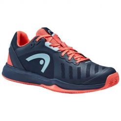 Buty do tenisa damskie Head Sprint Team 30. Niebieskie obuwie sportowe damskie Head, bez wzorów, z gumy, do biegania. Za 421.00 zł.