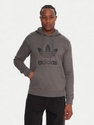 Adidas Bluza adicolor Classics Trefoil JY3765 Szary Regular Fit. Szare bluzy męskie Adidas, m, bez wzorów, z bawełny, bez kaptura. Za 166.99 zł.
