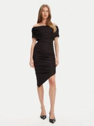 Marciano Guess Sukienka koktajlowa 5YGK06 6334A Czarny Extra Slim Fit. Czarne sukienki damskie Marciano Guess, z aplikacjami, z wiskozy, wizytowe, bez kołnierzyka, bez ramiączek. Za 869.99 zł.