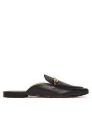 TWINSET Klapki 251TCP136 Czarny. Czarne klapki damskie Twinset, bez wzorów, ze skóry, bez obcasa. Za 499.99 zł.