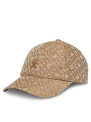 Tommy Hilfiger Czapka z daszkiem Monogram AW0AW17139 Beżowy. Brązowe czapki i kapelusze damskie Tommy Hilfiger, bez wzorów, z bawełny. Za 129.99 zł.