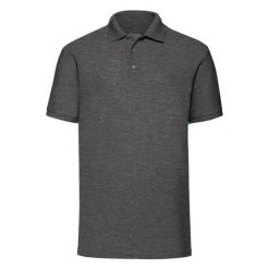 Męska Koszulka Polo 65/35. Szare koszulki polo męskie Fruit of the Loom, m, bez wzorów, bez ramiączek. Za 53.99 zł.